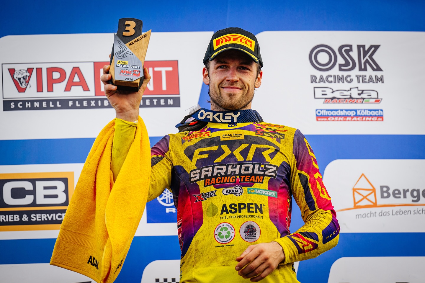 Koch mit Podimsplätzen beim 1. ADAC MX Masters in Grevenbroich